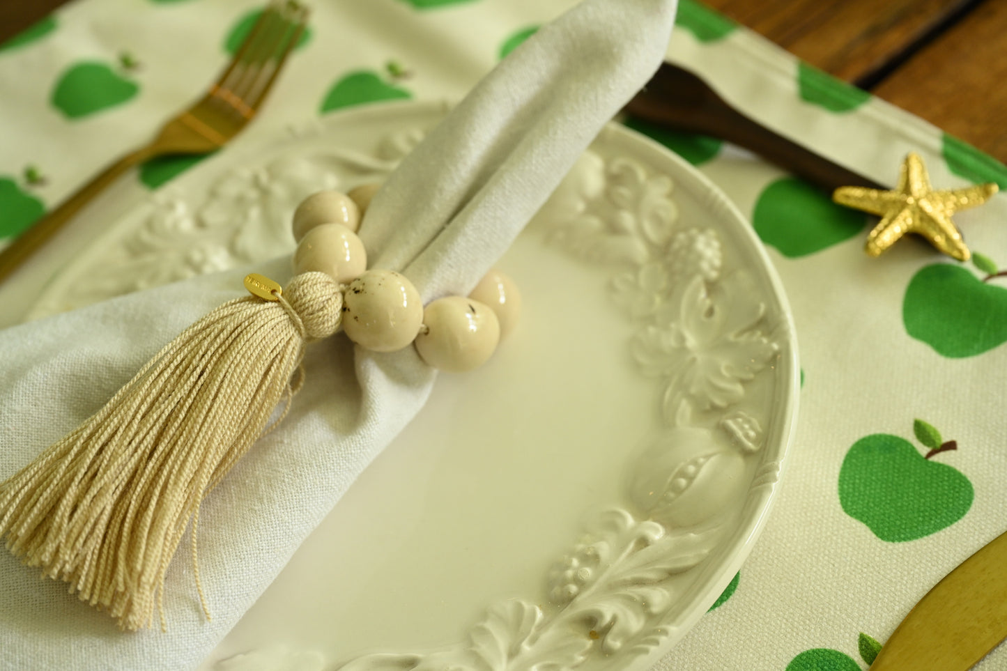 Set de 4 servilleteros de Taguas Blanco